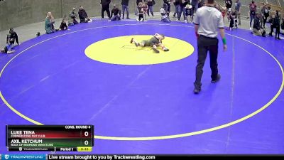 43 lbs Cons. Round 4 - Luke Tena, Cornerstone Mat Club vs Axil Ketchum, Rock Of Redmond Wrestling