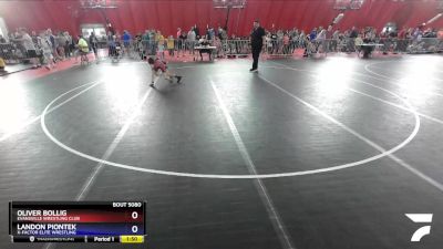 77 lbs Semifinal - Oliver Bollig, Evansville Wrestling Club vs Landon Piontek, X-Factor Elite Wrestling