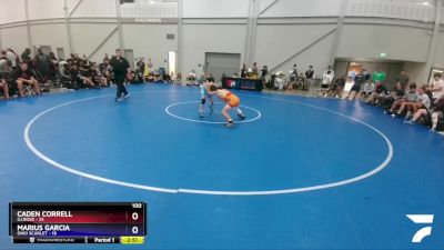 100 lbs Placement Matches (16 Team) - Caden Correll, Illinois vs Marius Garcia, Ohio Scarlet