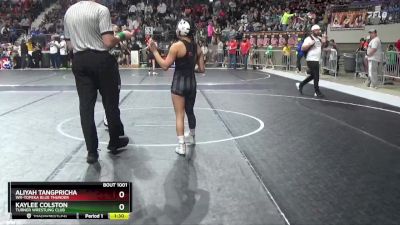 95 lbs Champ. Round 1 - Aliyah Tangpricha, WR-Topeka Blue Thunder vs Kaylee Colston, Turner Wrestling Club