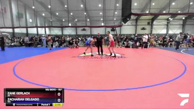 157 lbs Quarterfinal - Zane Gerlach, AK vs Zachariah Delgado, WA