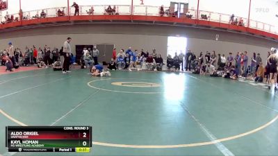 75 lbs Cons. Round 3 - Aldo Origel, Unattached vs Kayl Homan, M3 Wrestling Academy