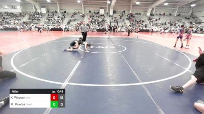 70 lbs Rr Rnd 1 - Kole Wasser, Grit Mat Club Blue vs Marino Pawlos, TNWC Sneak Attack