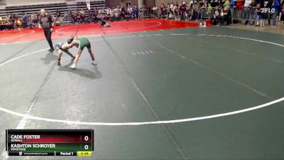 75 lbs Cons. Round 2 - Kashton Schroyer, Pipestone vs Cade Foster, Kimball