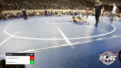 126 lbs Round Of 16 - Jaxon Sheppard, Kingfisher vs Kylan Ooton, Prodigy Elite Wrestling