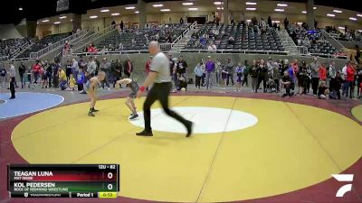 82 lbs Cons. Round 5 - Kol Pedersen, Rock Of Redmond Wrestling vs Teagan Luna, Mat Sense