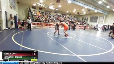 285 lbs Cons. Round 4 - Sevastyan Galvan, Central vs Chris Flores, Paloma Valley