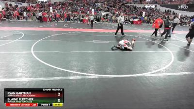 82 lbs Champ. Round 2 - Ryan Gartman, Askren Wrestling Academy vs Blaine Fletcher, Monroe Wrestling Club