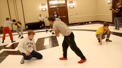 Wyatt Henson Warms Up With His Dad Sammie