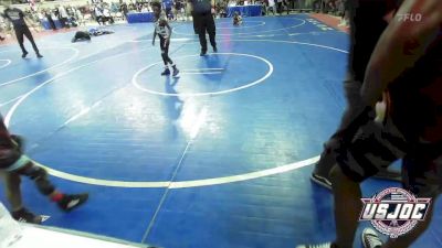 58 lbs Round Of 32 - Hudsen Earnest, OKC Saints Wrestling vs Kingston Reed, Pin-King All Stars