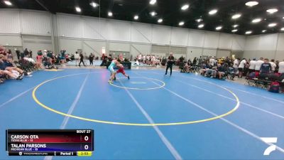 113 lbs Placement Matches (16 Team) - Carson Ota, Texas Blue vs Talan Parsons, Michigan Blue