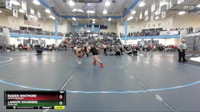 160 lbs Cons. Round 6 - Landon Saunders, Highland vs Raiden Whitmore, South Fremont