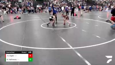 68-74 lbs Quarterfinal - Kendall Sigler, Aurora Wrestling Club vs Kealey Hathaway, FoxFit Wrestling