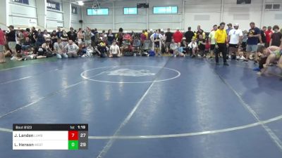 190 lbs Pools - Jonathan Landen, Lumberyard (NY) vs Landon Henson, West Virginia Wild