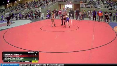 55 lbs Cons. Semi - Harmony Spencer, Hidden Valley Mat Club vs Remington Ketchum, Rock Of Redmond Wrestling