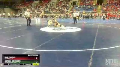 115 lbs Quarterfinals (8 Team) - Sophia Johnson, W2-Bismarck Legacy vs Ava Owens, E3-Fargo