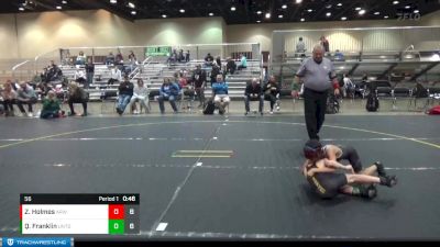 56 lbs Quarterfinals (8 Team) - Zacoby Holmes, ARES White vs Quinton Franklin, Untouchables-Olympia