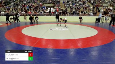 73 lbs Round Of 16 - Lucas Koran, Lassiter Jr Trojans Wrestling Club vs Sam Loggins, Grizzly Wrestling Club