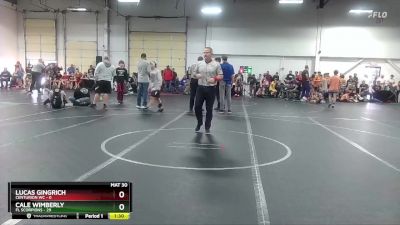 96 lbs Round 1 (8 Team) - Cale Wimberly, FL Scorpions vs Lucas Gingrich, Centurion WC