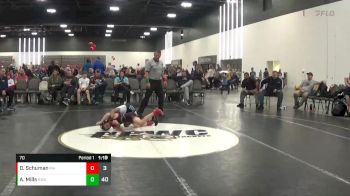 70 lbs Placement Matches (8 Team) - Dominic Schuman, Mat Assassins (PA) vs Ariah Mills, Roundtree Wrestling Academy