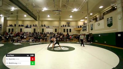 220 lbs 3rd Place - Gabriel Spanks, North Andover vs Heath McGilvray, Plymouth South