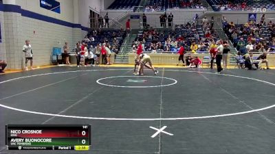 141 lbs Quarterfinal - Nico Crosnoe, King vs Avery Buonocore, UNC Pembroke