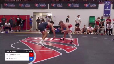 86 kg Quarterfinal - Dylan Fishback, Wolfpack Wrestling Club vs Nathan Haas, West Coast Regional Training Center