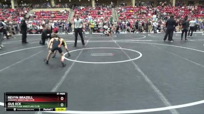 58 lbs Champ. Round 1 - Revyn Brazell, Augusta Wrestling Club vs Gus Eck, Garden Plain Wrestling Club