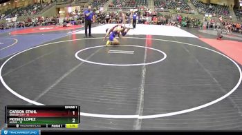 134 lbs Round 1 (4 Team) - Carson Stahl, Oregon City vs Moises Lopez, Aloha