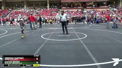 76 lbs Champ. Round 2 - Easton Brown, Blackwell Wrestling Club vs Jeremiah Martinez, Pomona Elite (PWCC)