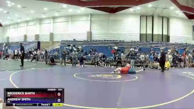 170 lbs Cons. Round 3 - Broderick Barth, OH vs Andrew Smith, NE