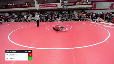 113 lbs Quarterfinal - Aidan Baum, Milford vs Tristan Lane, Billerica