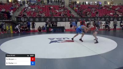 57 kg Cons 64 #2 - Nolan Brown, Big Game Wrestling Club MT vs Brayden Parke, Sebolt Wrestling Academy