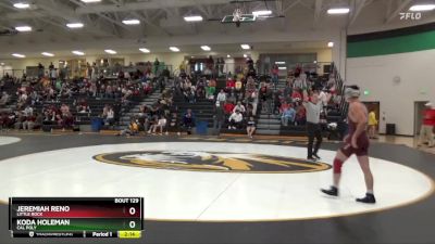 125 lbs Cons. Semi - Koda Holeman, Cal Poly vs Jeremiah Reno, Little Rock