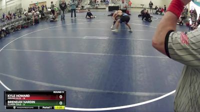 150 lbs Round 5 (6 Team) - Kyle Howard, Indiana Blue vs Brendan Nardin, Illinois Gold