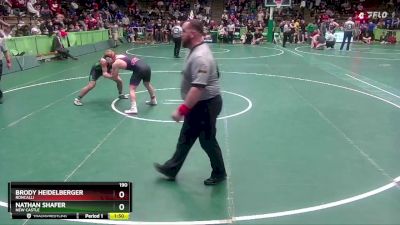 190 lbs Quarterfinal - Brody Heidelberger, Roncalli vs Nathan Shafer, New Castle