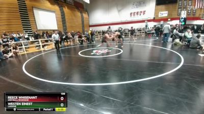 138 lbs Cons. Round 3 - Reece Whisenant, Greybull/Riverside vs Westen Einest, Laramie