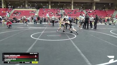 110 lbs Cons. Semi - Charlie Eck, Brawlers vs Kash Wendland, Hays Wrestling Club