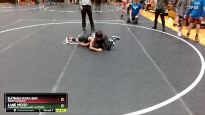 64 lbs Round 1 - Lane Meyer, Northeast Georgia Mat Monstars vs Nathan Markham, Bison Takedown