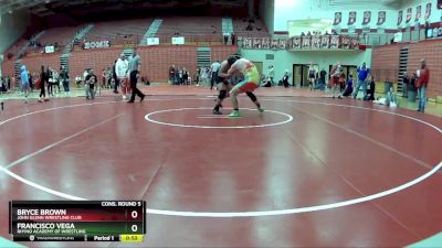 190 lbs Cons. Round 5 - Bryce Brown, John Glenn Wrestling Club vs Francisco Vega, Rhyno Academy Of Wrestling