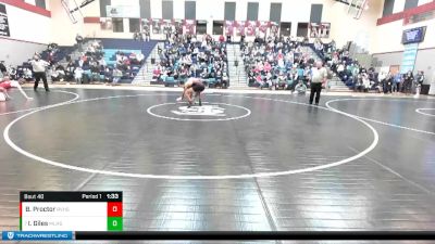 145 lbs Quarterfinal - Isaiah Giles, Medical Lake vs Brooks Proctor, Riverside