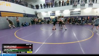 110 lbs Semifinal - Xayver Stanley, Riverton Middle School vs Cache Thompson, Rocky Mountain