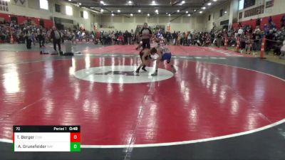 70 lbs Round 5 - Ace Grunefelder, Napoleon Royal Force vs Tate Berger, Centennial Youth Wrestling