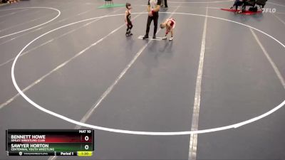 Champ. Round 1 - Sawyer Horton, Centennial Youth Wrestling vs Bennett Howe, Simley Wrestling Club