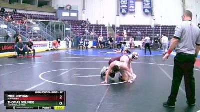 131 lbs Cons. Round 2 - Thomas Solimeo, Tottenville-PSAL vs Mike Boyhan, Auburn HS