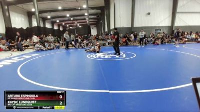 120 lbs Round 3 - Arturo Espindola, Mt Adams Wrestling Club vs Kaysic Lundquist, Big Cat Wrestling Club