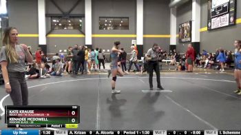 110 lbs Round 3 (4 Team) - Kenadee McDowell, Missouri Black vs Kate Krause, Rocky And The Bullwinkles