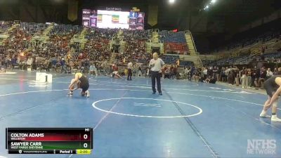 160 lbs Champ. Round 1 - Colton Adams, Williston vs Sawyer Carr, West Fargo Sheyenne