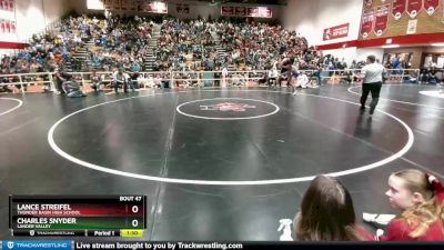 145 lbs Champ. Round 1 - Lance Streifel, Thunder Basin High School vs Charles Snyder, Lander Valley