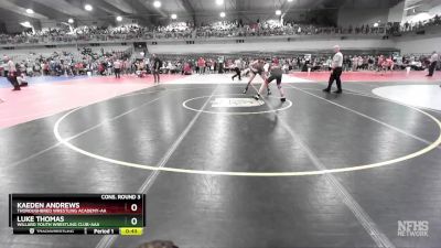 175 lbs Cons. Round 3 - Luke Thomas, Willard Youth Wrestling Club-AAA vs Kaeden Andrews, Thoroughbred Wrestling Academy-AA